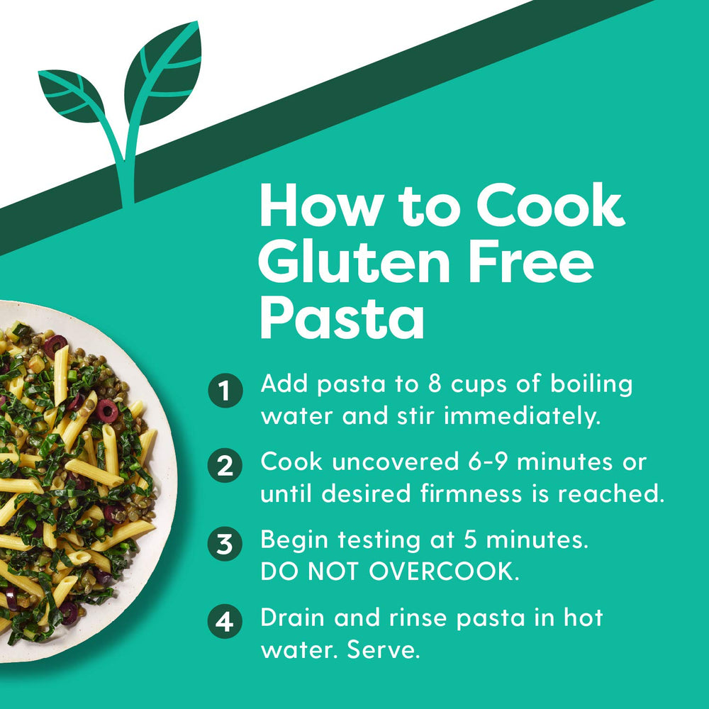 Ancient Harvest Penne Quinoa gluten-free label on package for confident shopping.