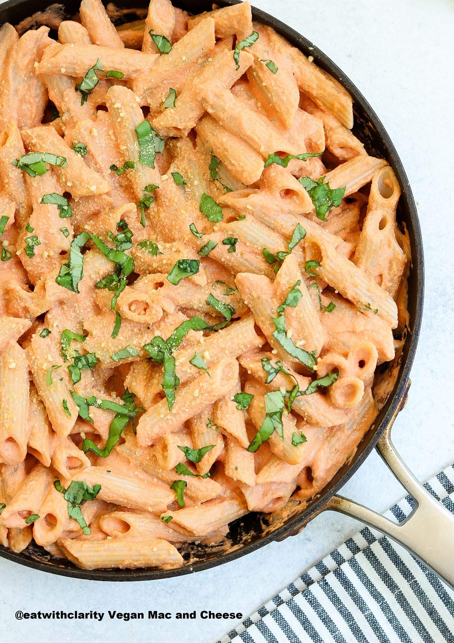 Ancient Harvest Penne Quinoa kitchen scene with sauce demonstrates versatility.