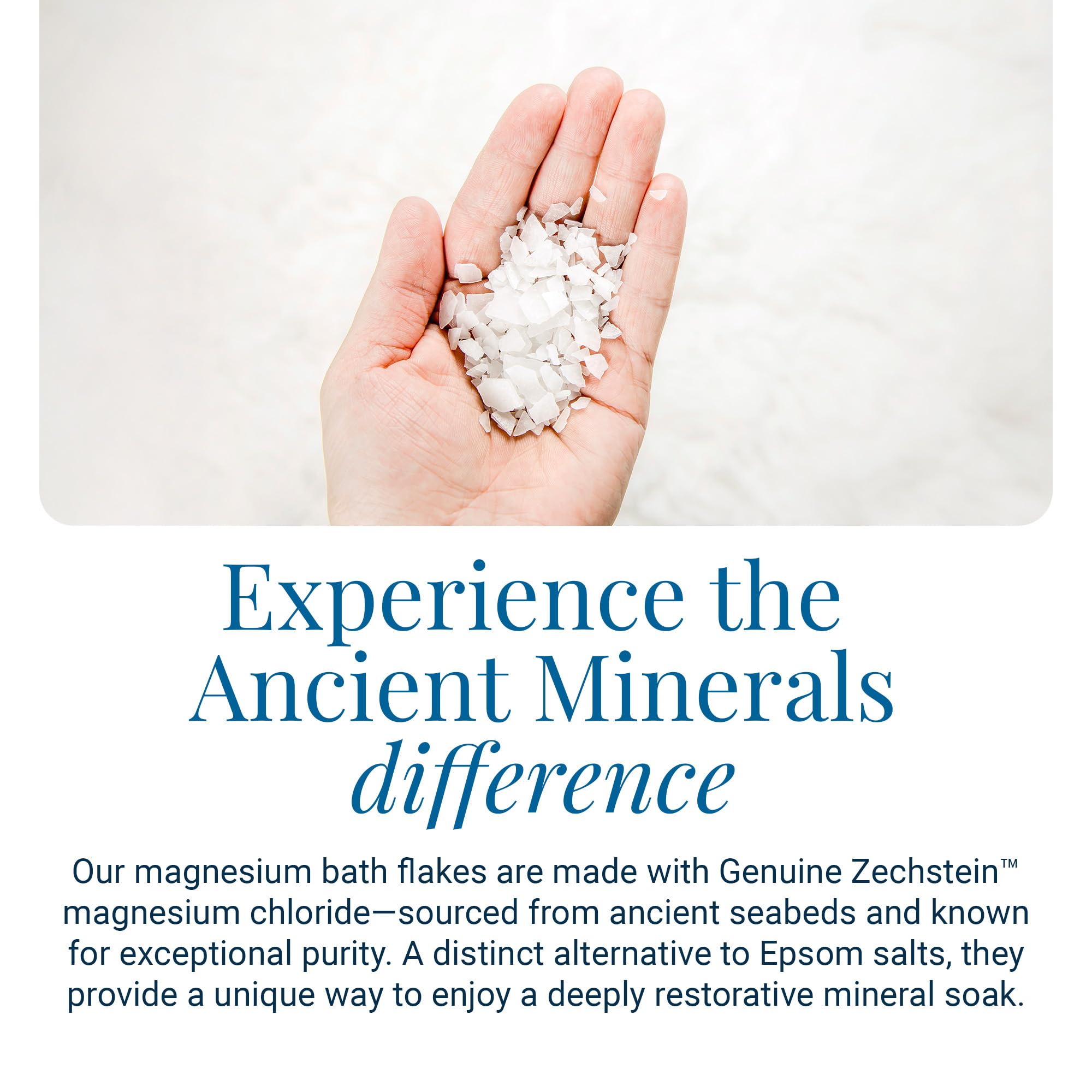 Ancient Minerals fragrance-free option for a calming bath time ritual and relaxation