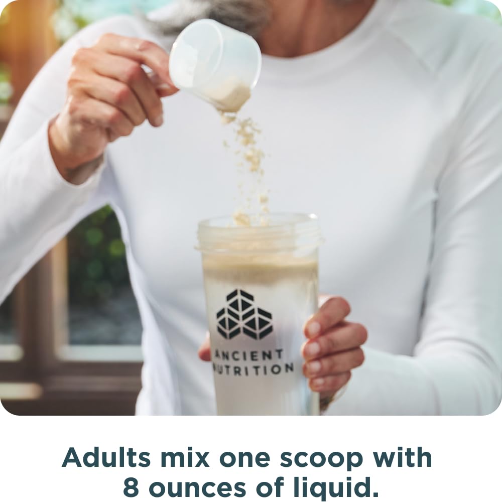 Ancient Nutrition active lifestyle user enjoying a protein shake after training.