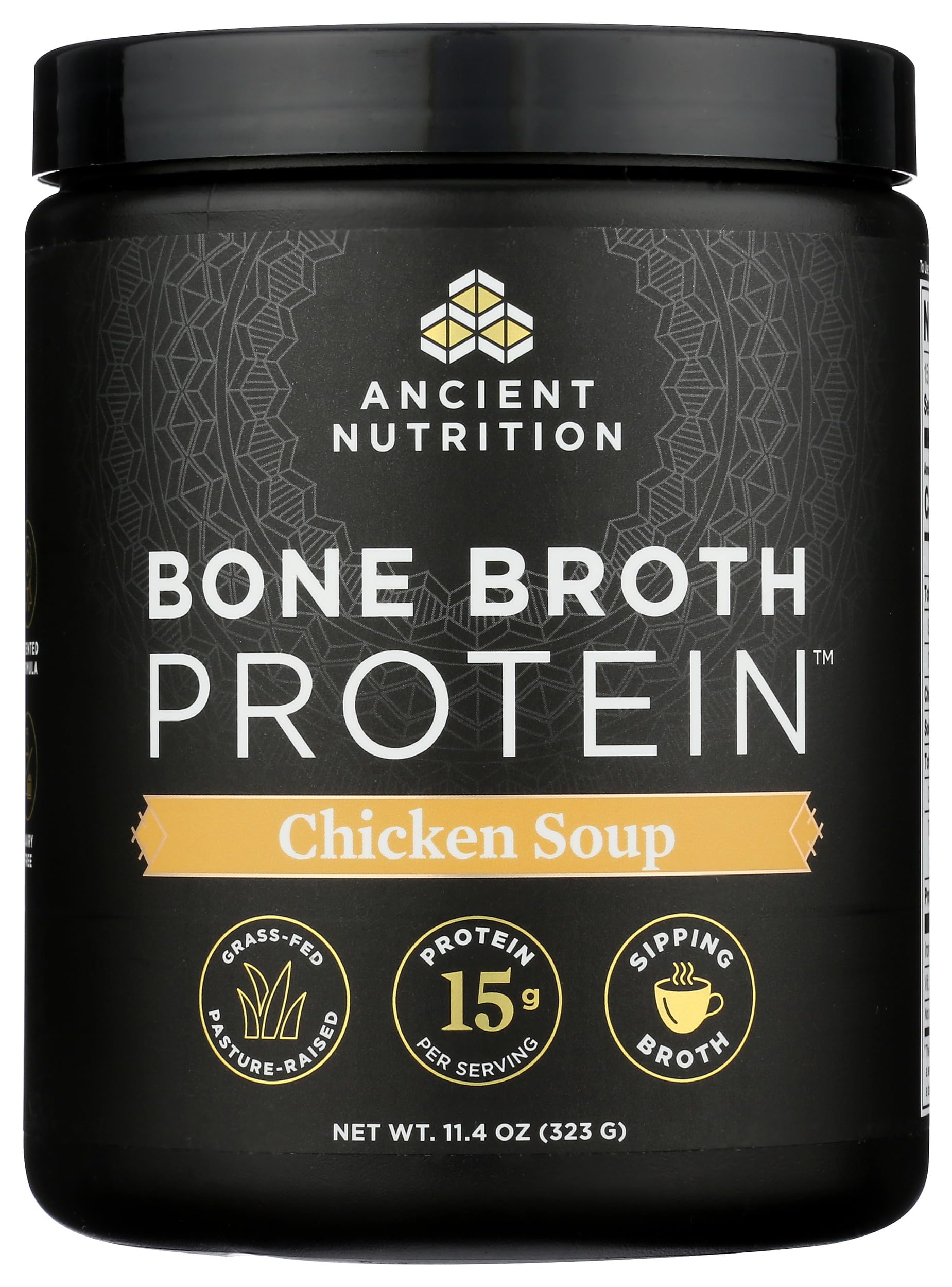 Ancient Nutrition beef and chicken bone broth ingredients emphasize collagen.