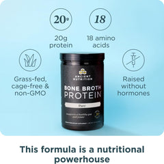 Ancient Nutrition bone broth protein chocolate bottle ideal for rich tasting smoothies