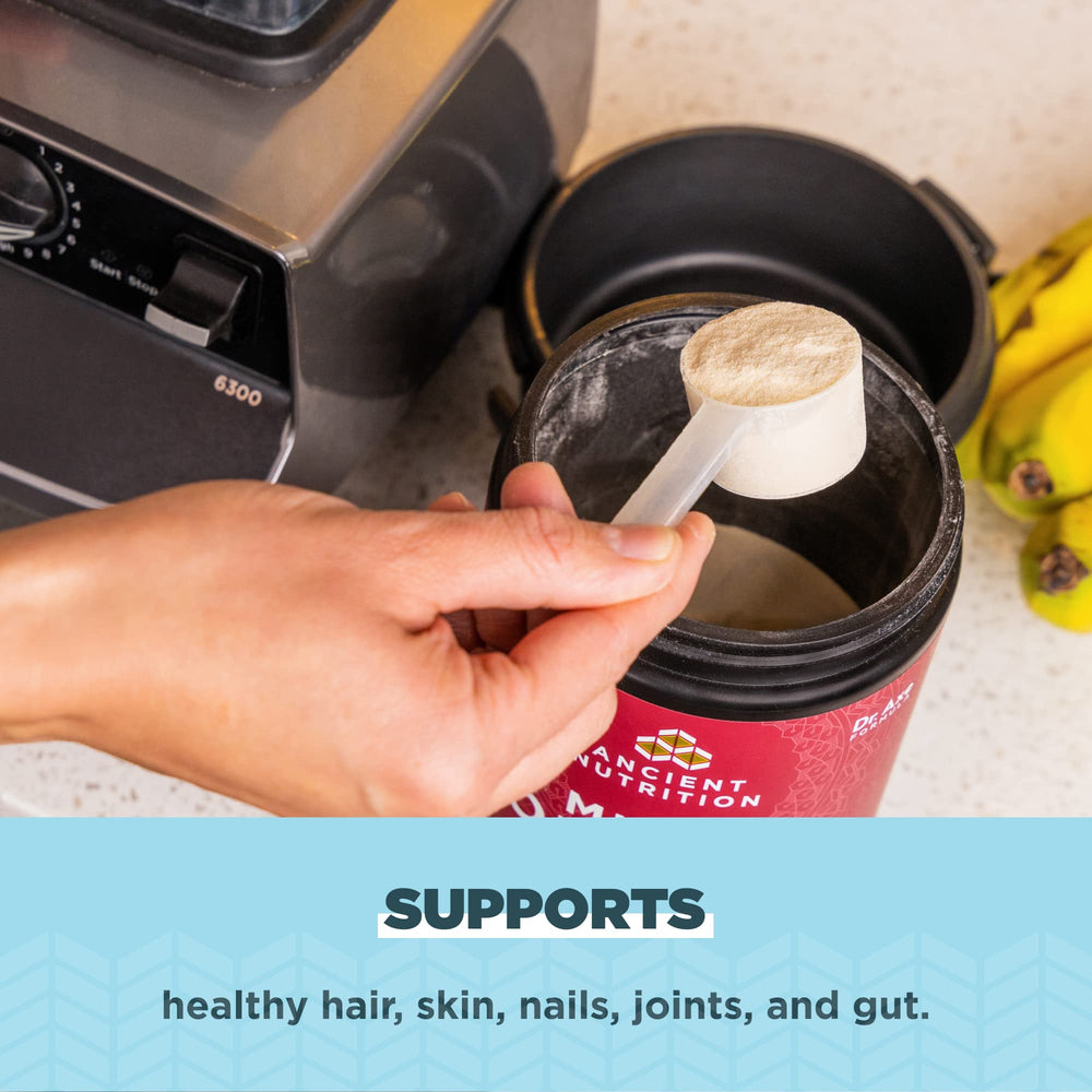 Clean label badge and US sourcing on the label of Ancient Nutrition