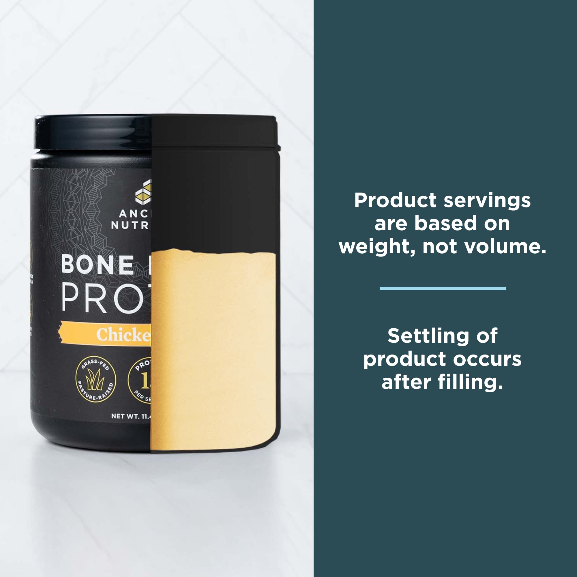 Ancient Nutrition lab testing badge signals third-party verification.