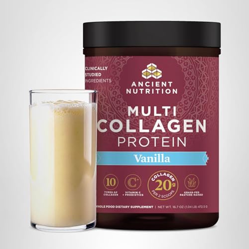 Ancient Nutrition Collagen Peptides Vanilla flavor boost supports daily use.