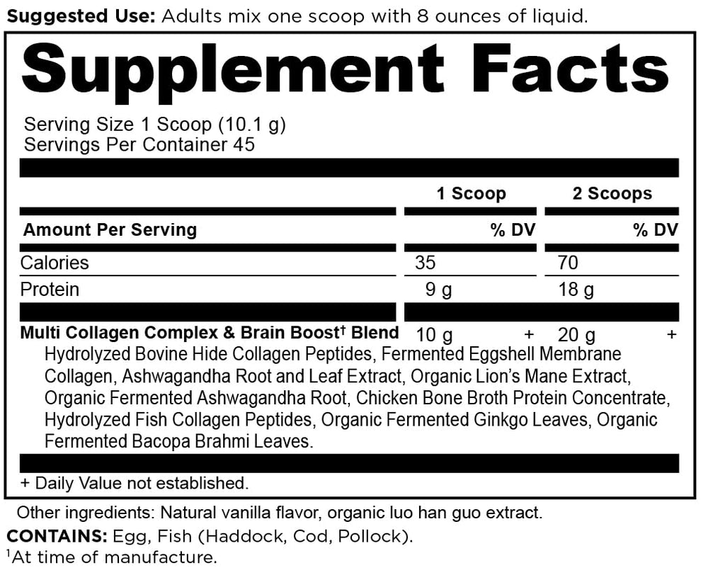 Ancient Nutrition collagen powder showing skin and nails benefits