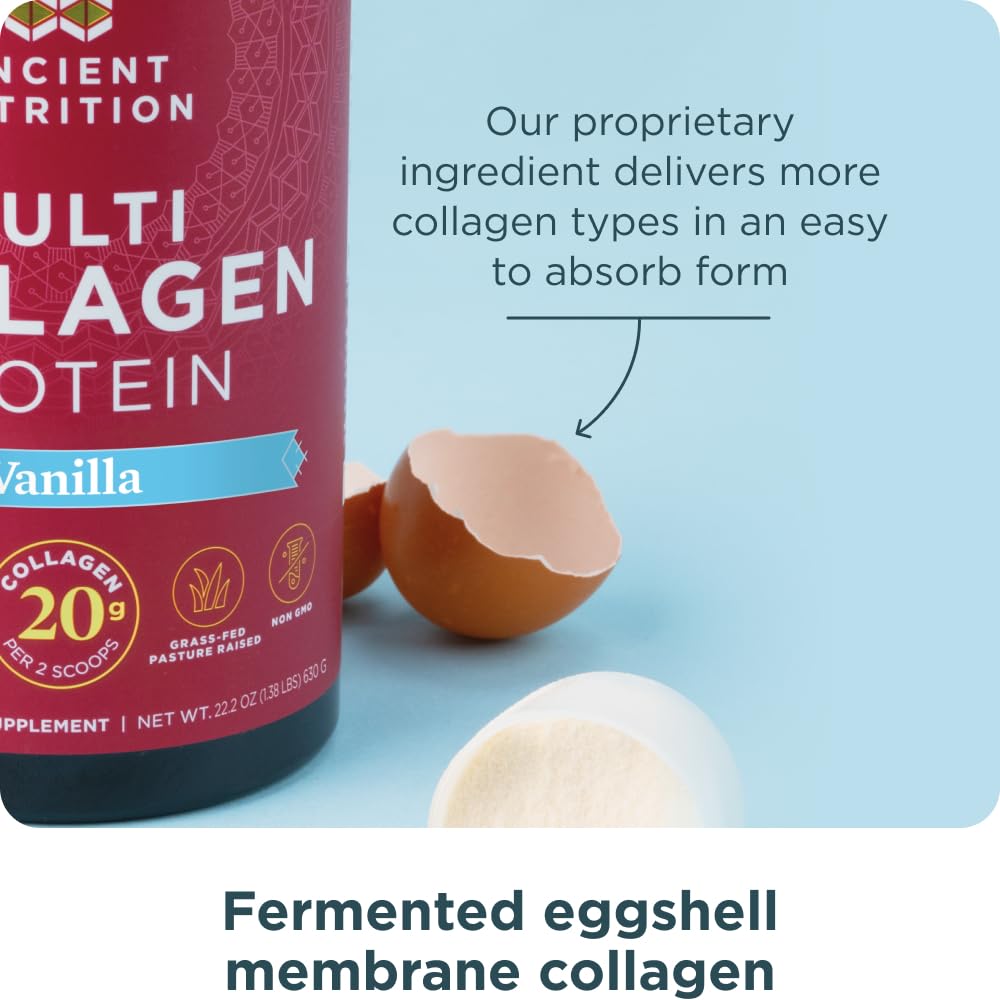 Grass-fed and pasture-raised sourcing visuals emphasized by Ancient Nutrition