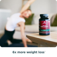 Ancient Nutrition Multi Collagen Advanced Lean capsules close-up showing daily use readiness.