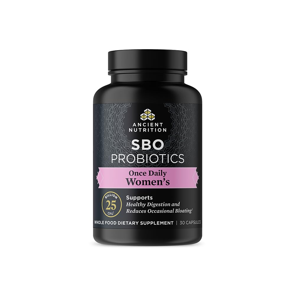 Ancient Nutrition Probiotics for Women front label highlighting daily support and 25 Billion CFUs