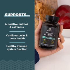 Ancient Nutrition traditional Chinese blend ingredients with skullcap and rhodiola on display
