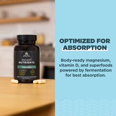Ancient Nutrition bottle label highlighting immune support and vitamin D