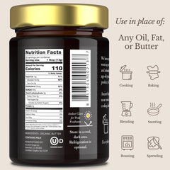 Ancient Organics Ghee label with USDA Kosher seal and product details