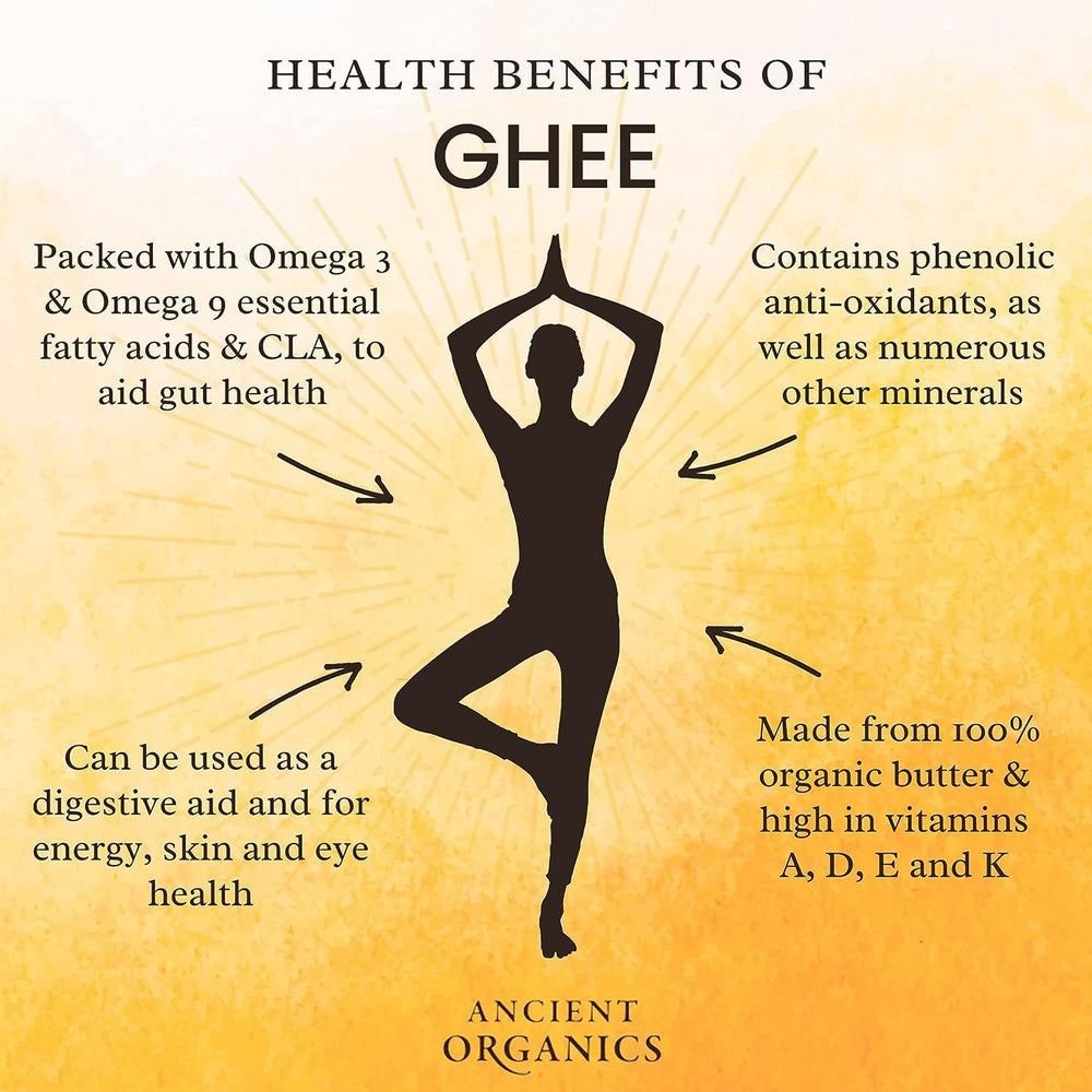 Ancient Organics Ghee packaging 6 oz jar ready for pantry use