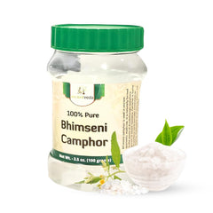 Ancientveda Bhimseni camphor tablet packaging shows purity and premium quality.