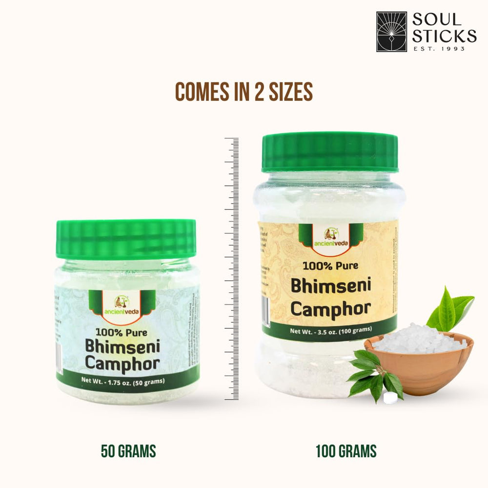 Ancientveda camphor aroma enhances meditation space for focus.