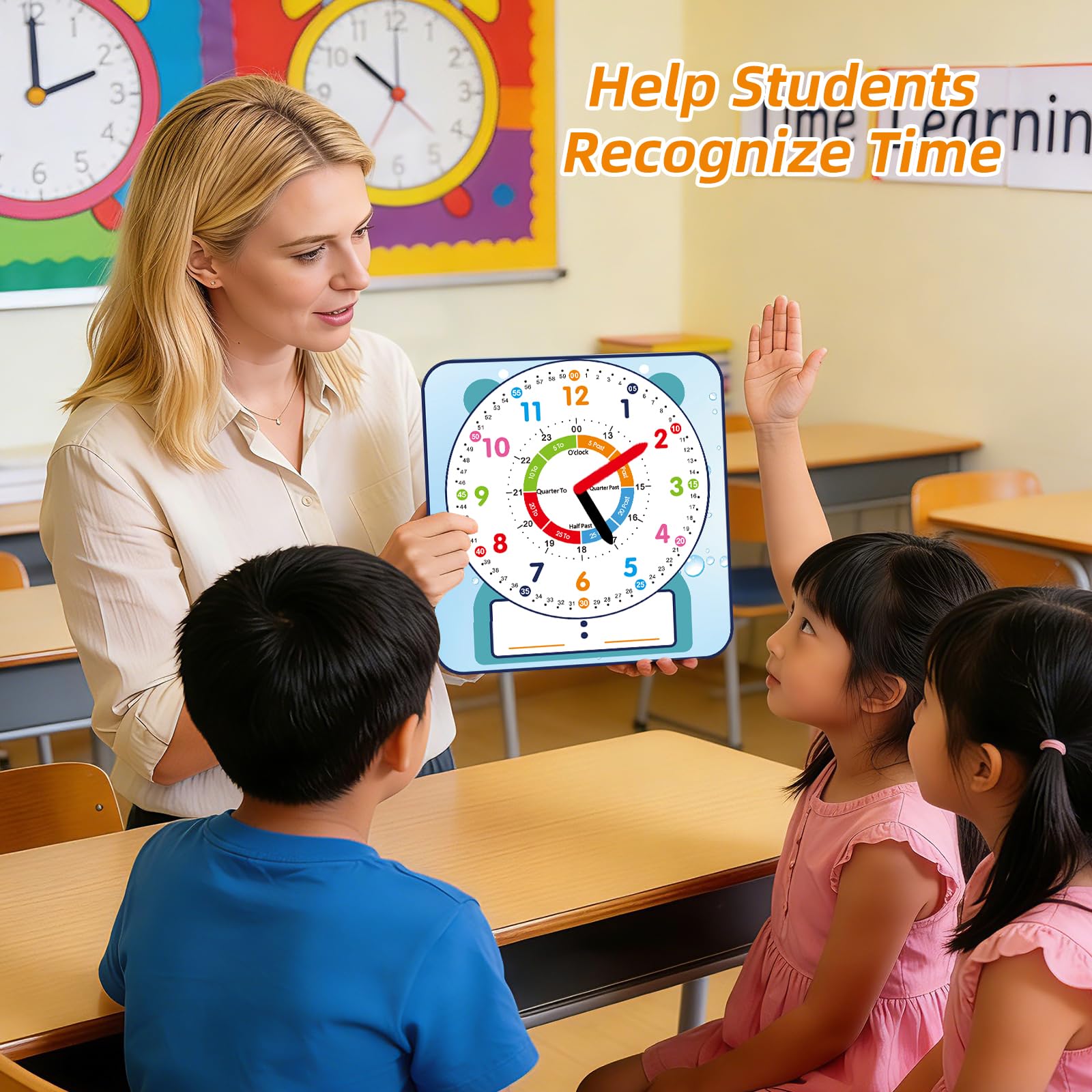 ANCOMEDO kids learning time visual aids support easy time recognition