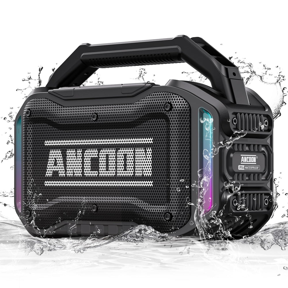 ANCOON speaker for outdoor use with 80W peak, ideal for patios and yards.