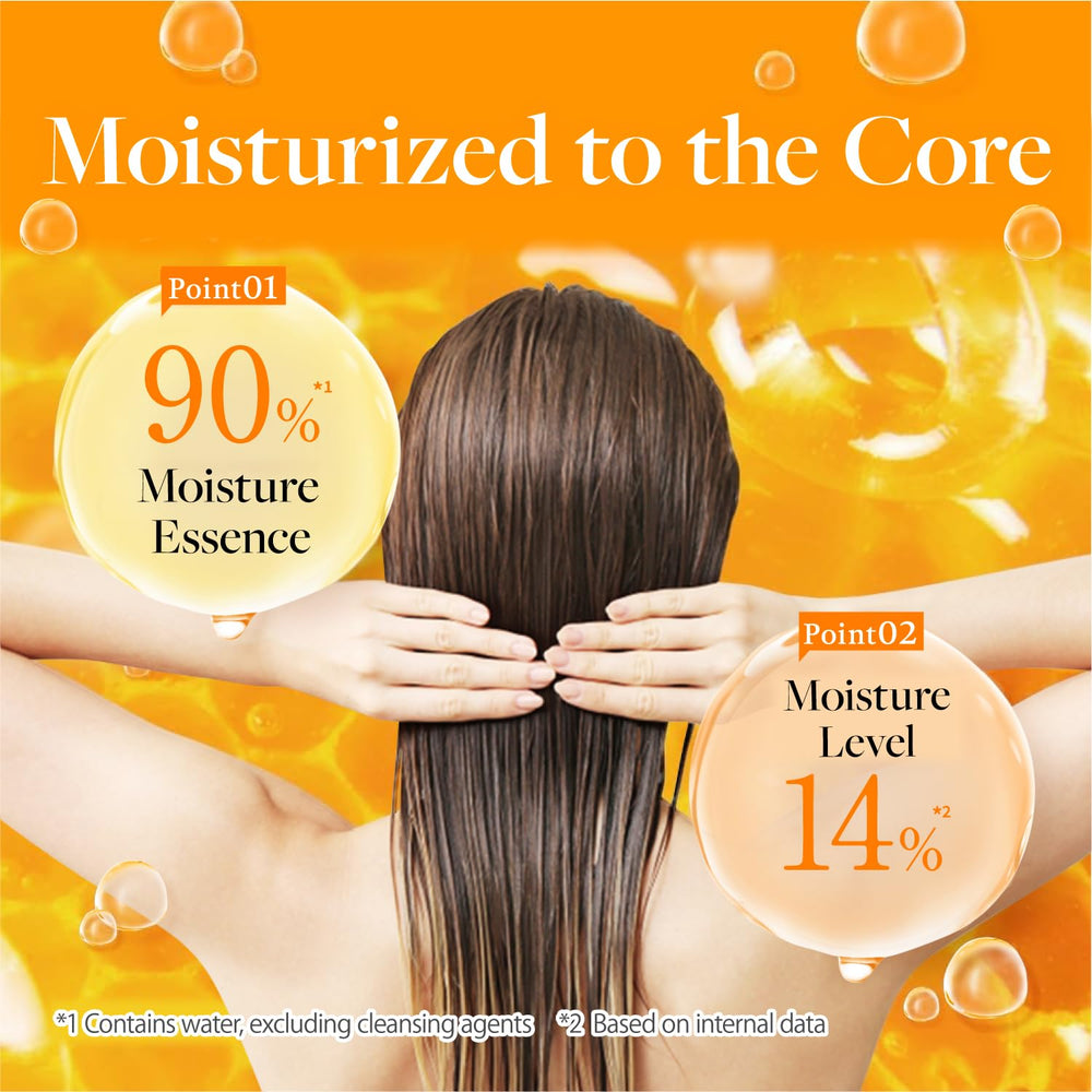 & Honey Melty Moisture Set Display image features the shampoo and conditioner duo on a clean shelf.
