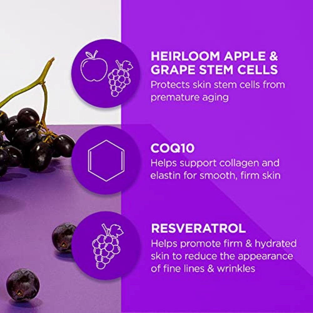 Andalou Naturals DIY Booster SPF 30 ingredient panel showcases fruit stem cell science