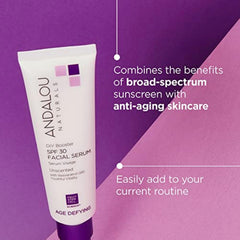 Andalou Naturals DIY Booster SPF 30 serum drop highlights mixable sunscreen power