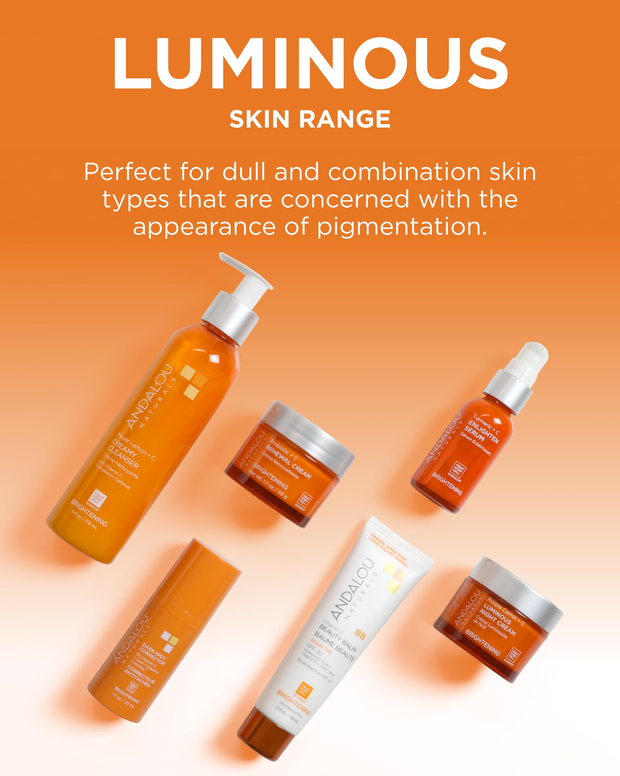 Lifestyle shot with dewy skin using Andalou Naturals Enlighten Serum