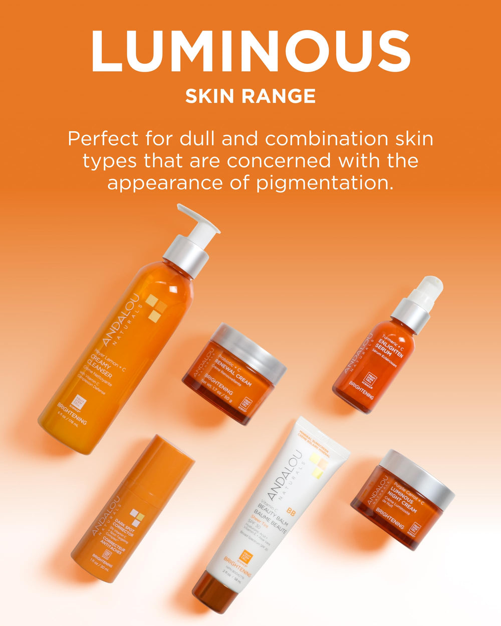 Lifestyle shot with dewy skin using Andalou Naturals Enlighten Serum