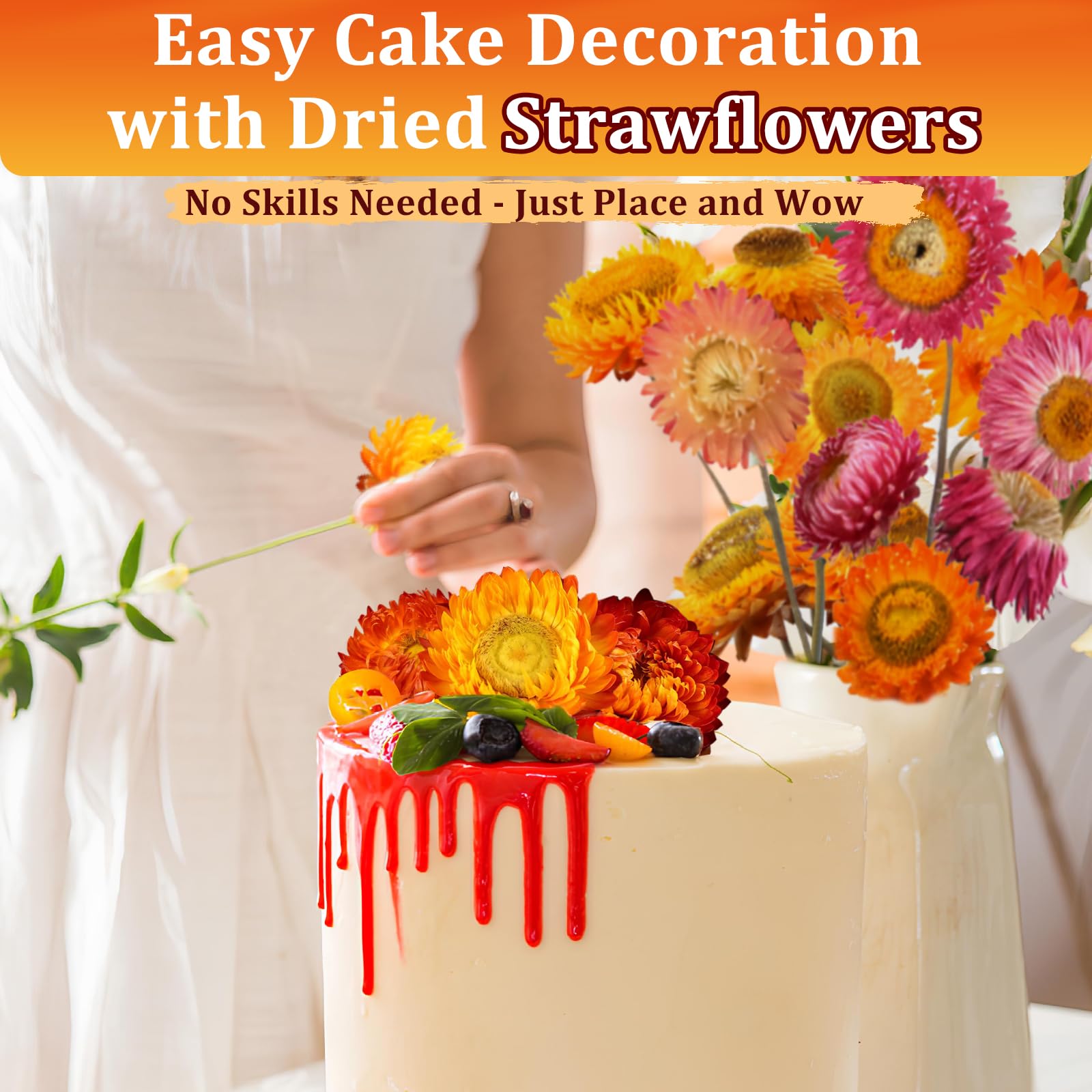 Andekas DIY crafts dried flowers inspire creative edible art projects.