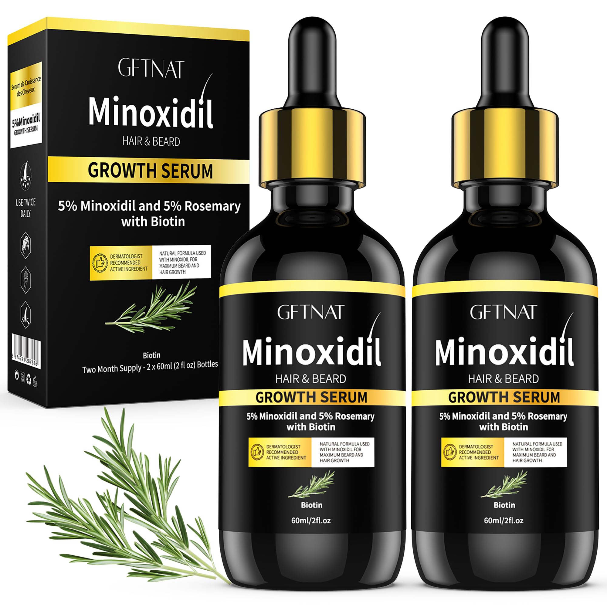 Andelusita 5% Minoxidil bottle is easy to use for fuller hair.