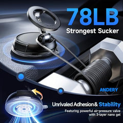 ANDERY magnets provide a strong 2400gf hold for up to 50 phones.