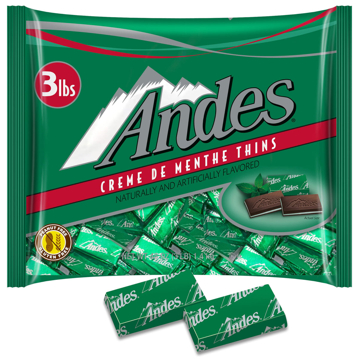 Andes Creme De Menthe Thin Mints foil-wrapped bulk pack, ideal for gifting.
