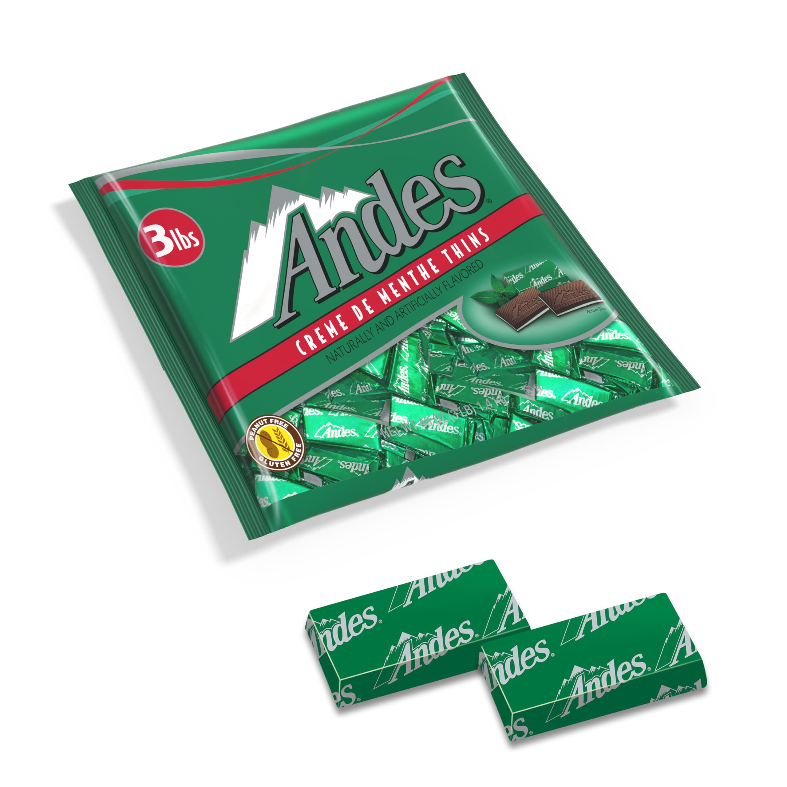 Andes Creme De Menthe Thin Mints in a gift basket for holidays.