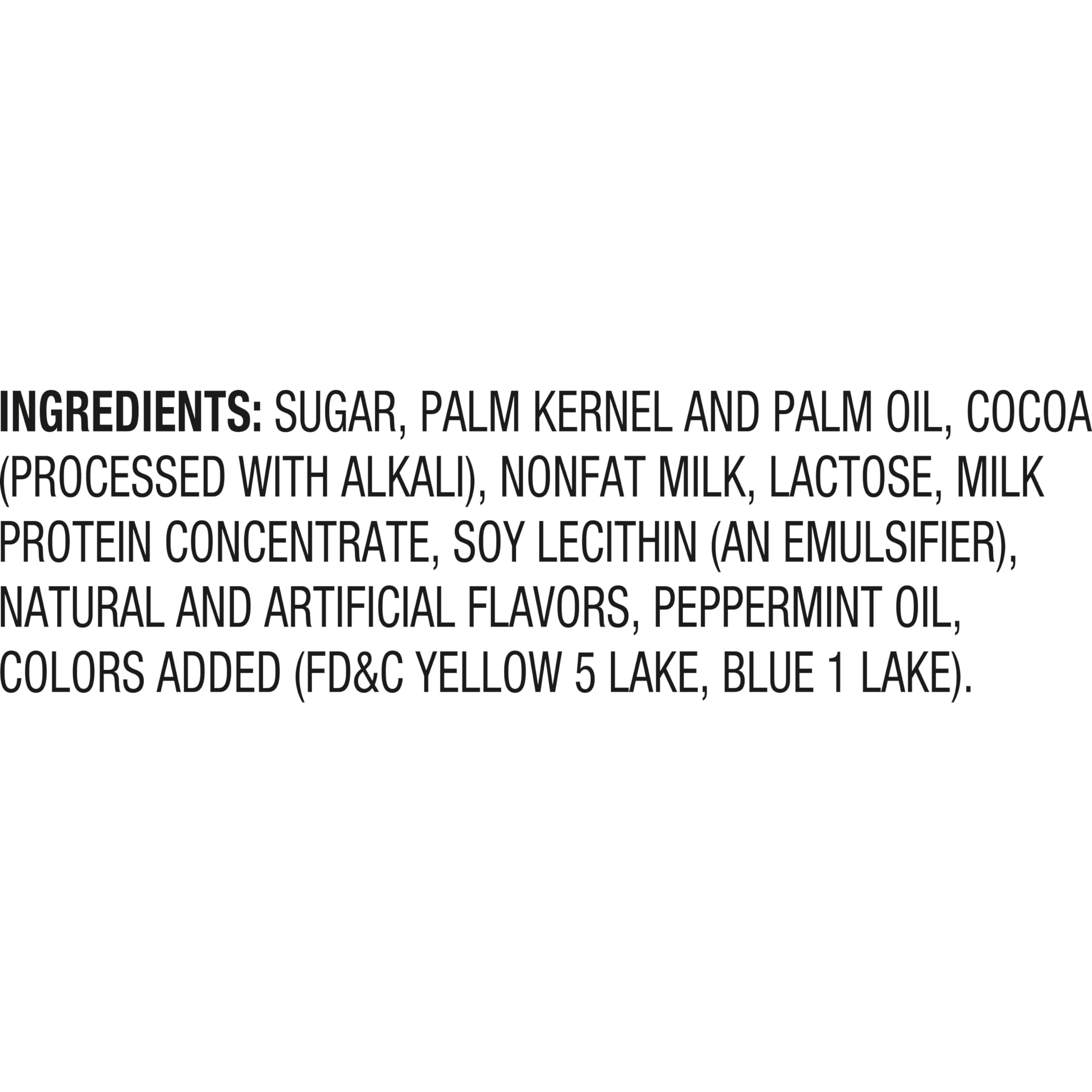 Andes Creme De Menthe Thin Mints rectangular-three-layer candy with mint center.