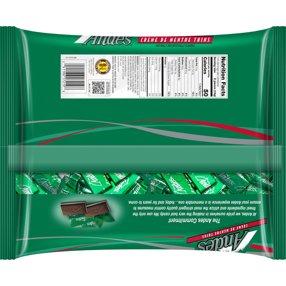 Andes Creme De Menthe Thin Mints served on a platter for gatherings.