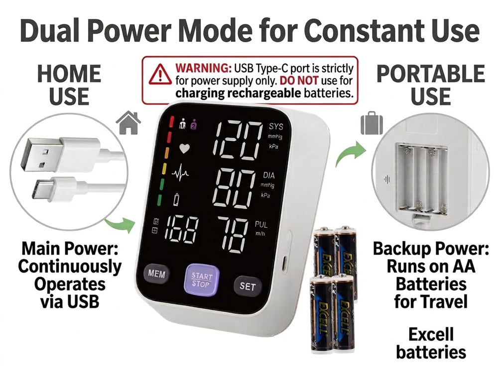 Andesfit BP monitor memory supports two users.