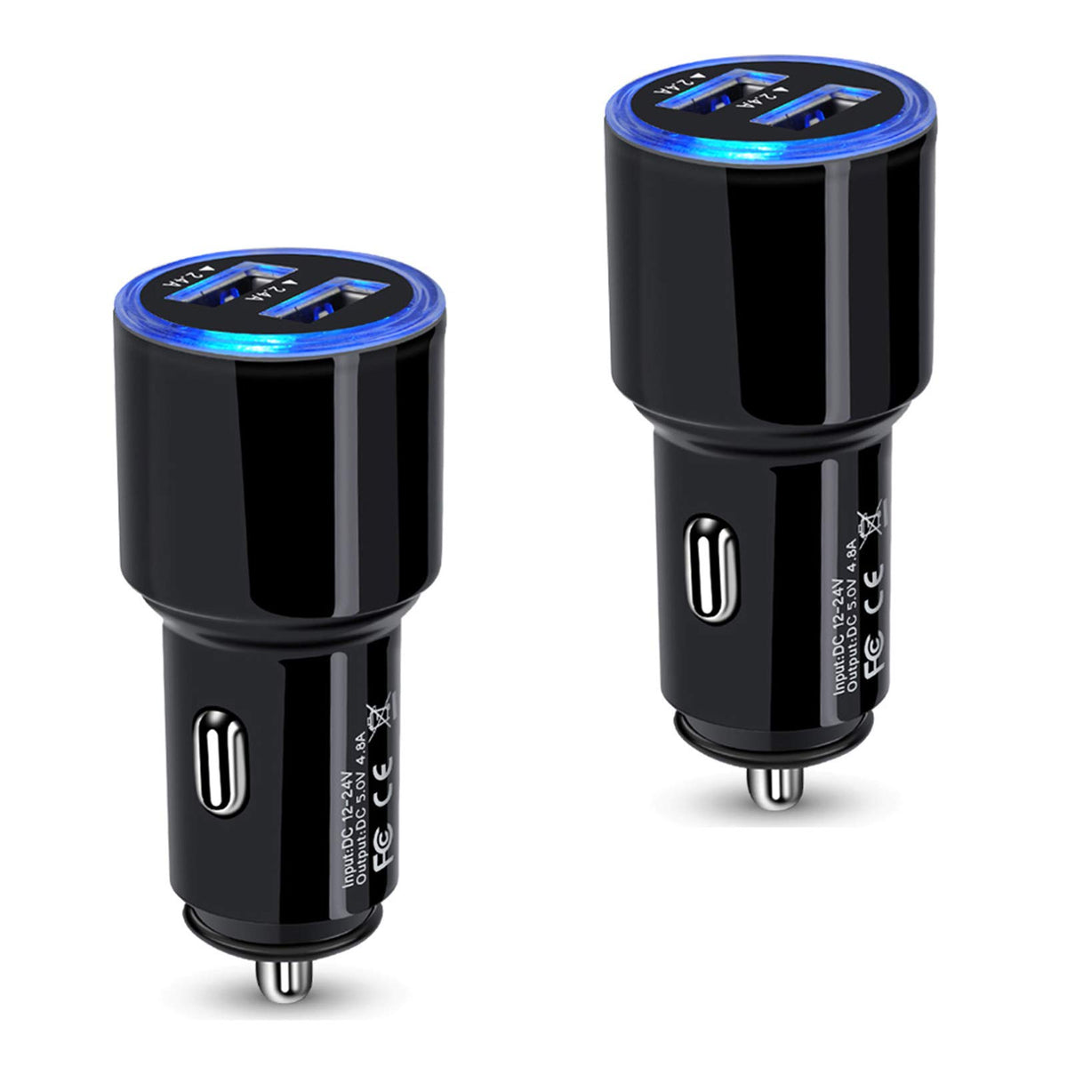 ANDHOT USB car charger 2-pack powers two devices at once in a car