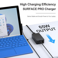 Andingker 65W Surface Pro charger USB port close-up for phone charging.