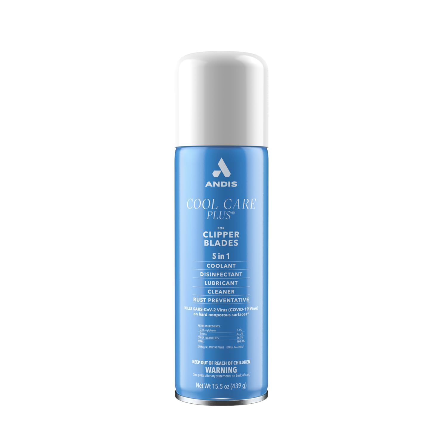 Andis Cool Care Plus blades aerosol can for fast cooling and disinfecting clipper blades