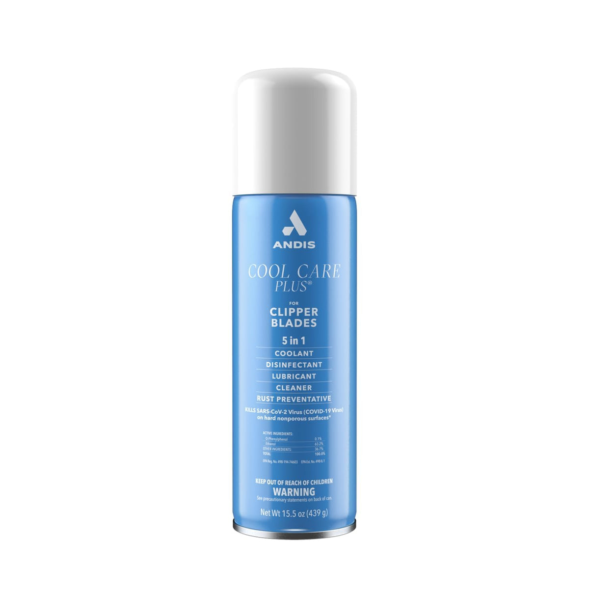 Andis Cool Care Plus blades aerosol can for fast cooling and disinfecting clipper blades