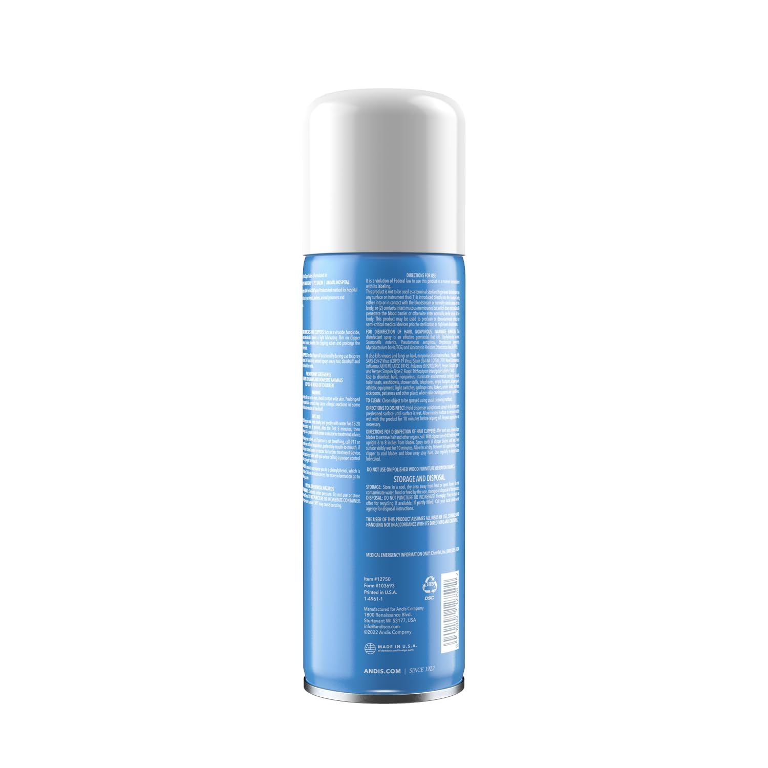 Andis Cool Care Plus six-pack blade care spray keeps blades clean, lubricated, and rust-free