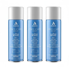 Andis Cool Care Plus spray bottle for quick lubrication, cleaning, and rust prevention of clipper blades