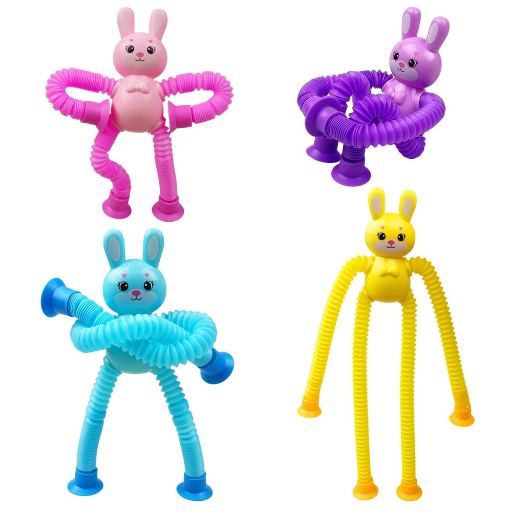 Anditoy bunny suction cup pop tubes pack 1 for sensory play and fidget relief