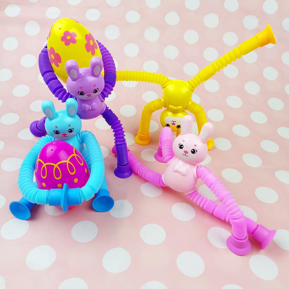 Anditoy bunny suction cup pop tubes pack 2 promotes fine motor skills