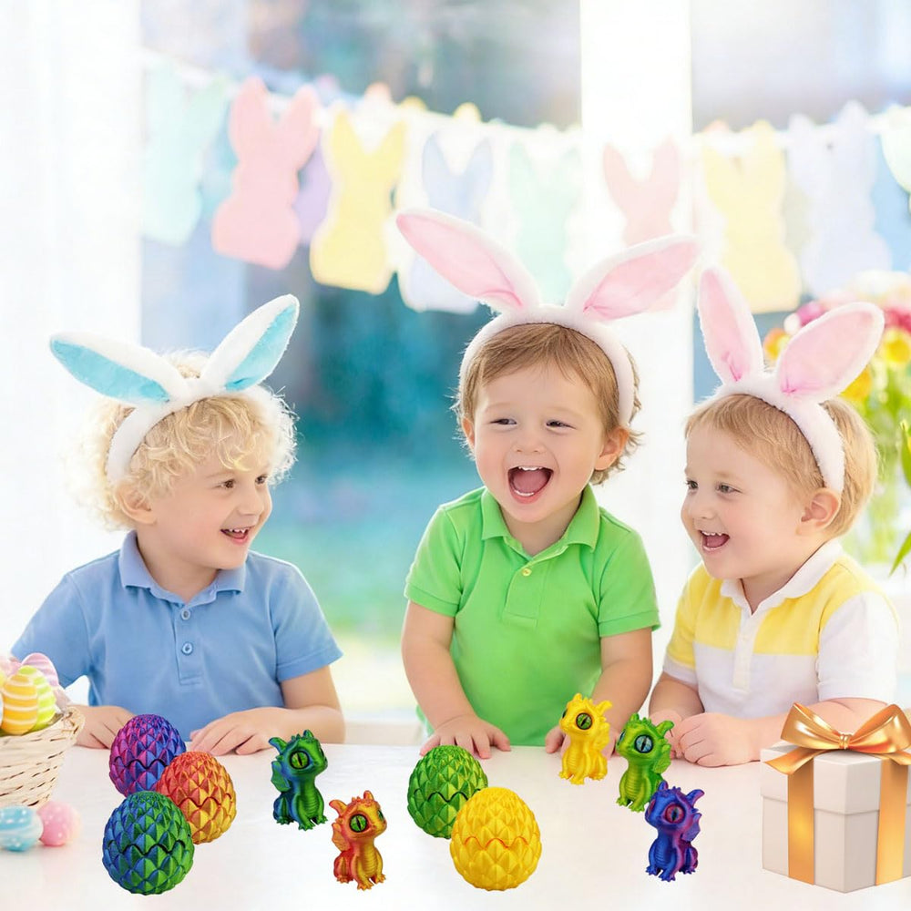 Anditoy dragon egg in an Easter basket as a decorative filler
