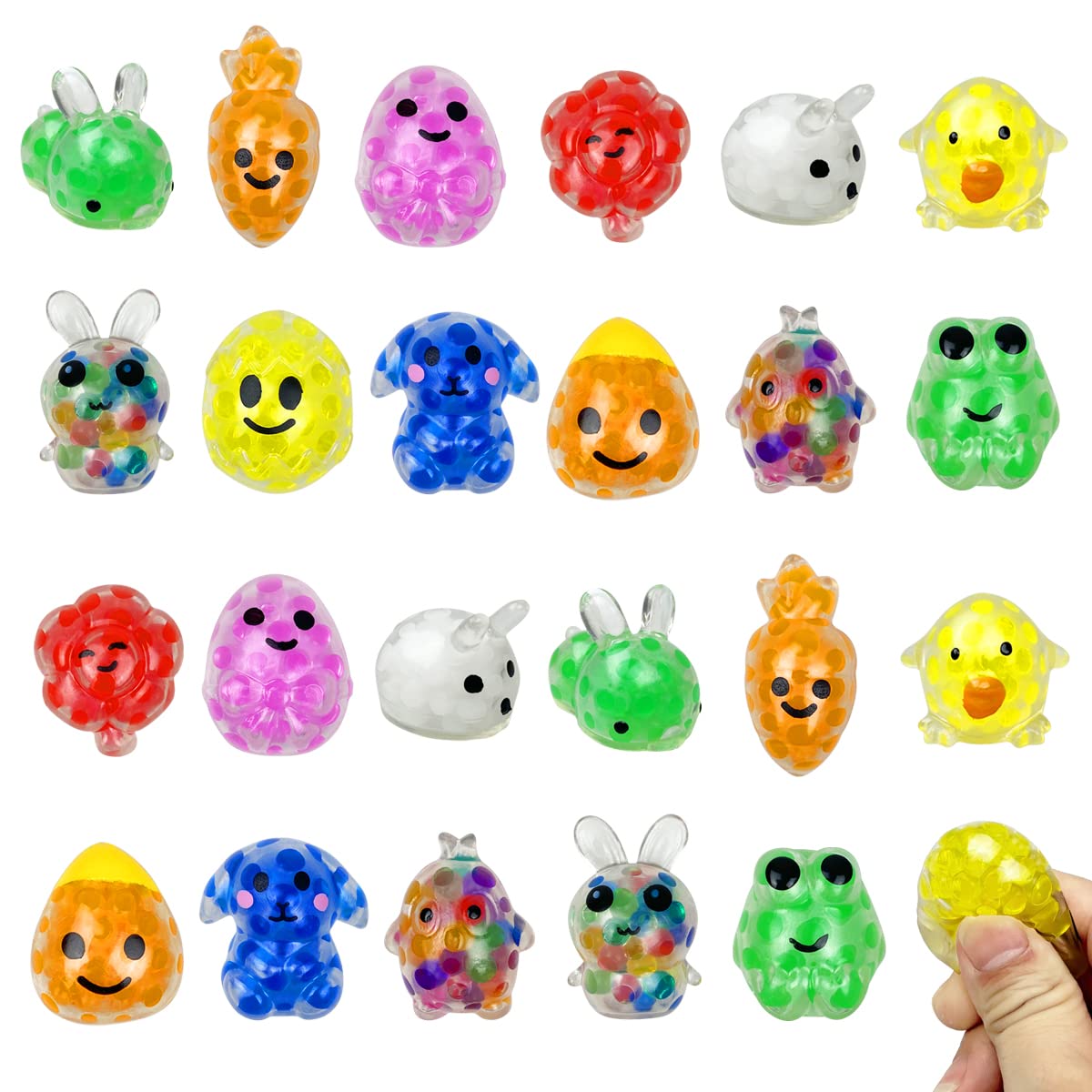 Anditoy Easter mini stress balls in mixed colors for quick desk relief.