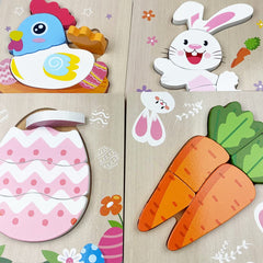 Anditoy Easter puzzle carrot shape encourages imaginative play and dexterity.