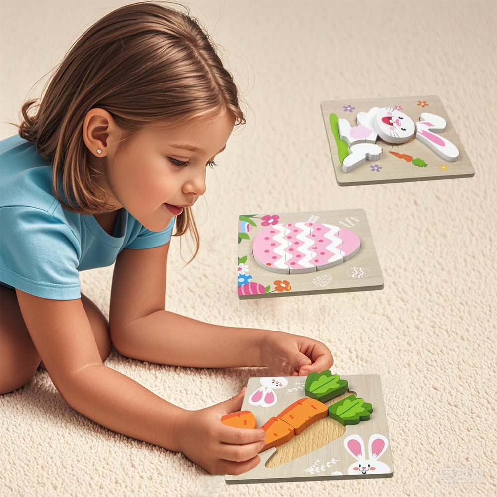 Anditoy Easter puzzle chick design supports concentration and problem-solving during playtime.