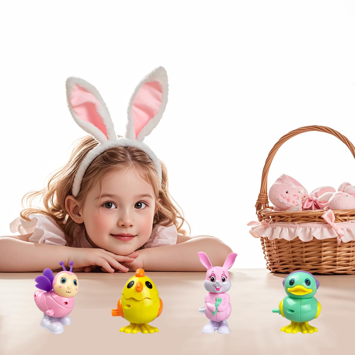 Anditoy bunny wind up toy—vibrant, motorized fun for toddlers and kids.