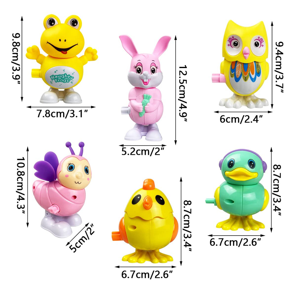 Anditoy owl wind up toy—durable plastic, captivating movement for kids.