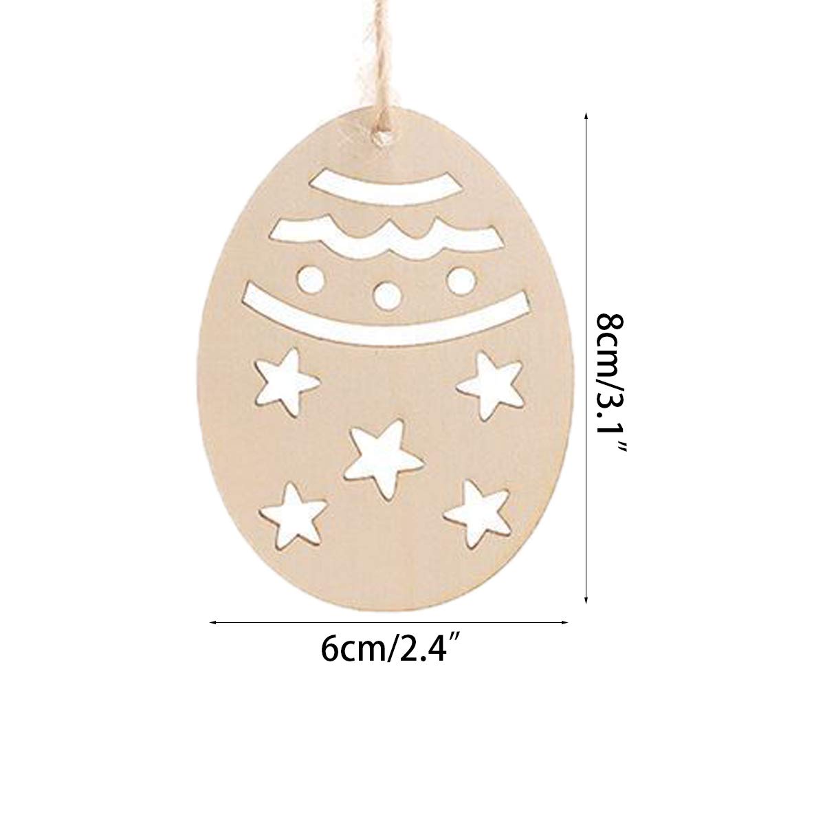 Anditoy wooden slices with 30 strings for easy hanging