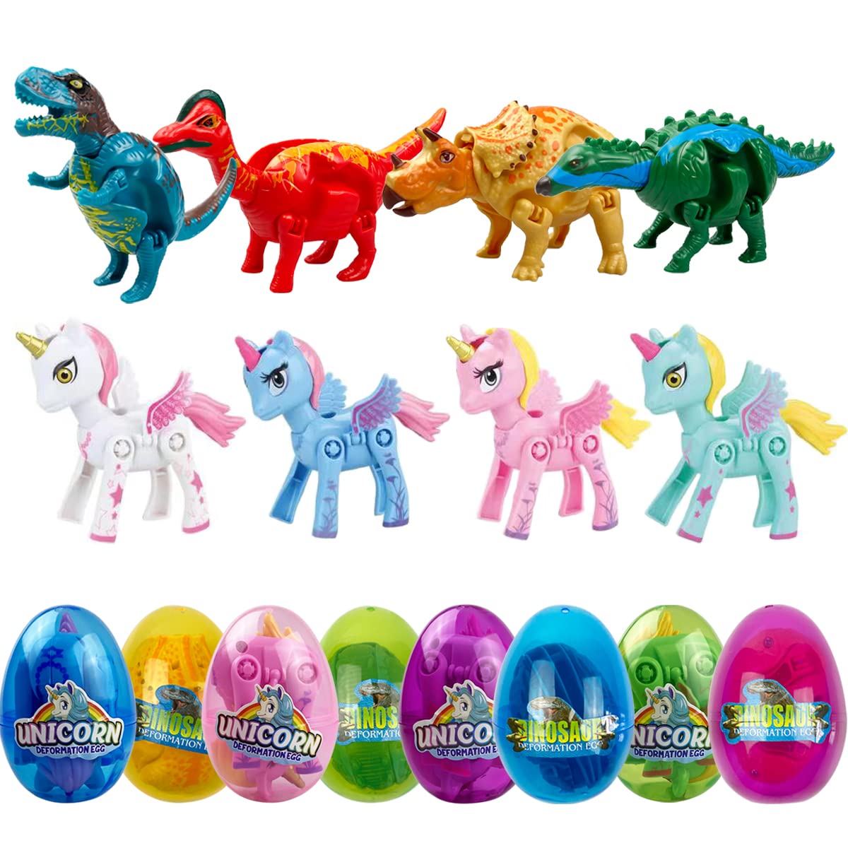 Anditoy unicorn deformation egg with colorful jumbo shell for kids' Easter fun